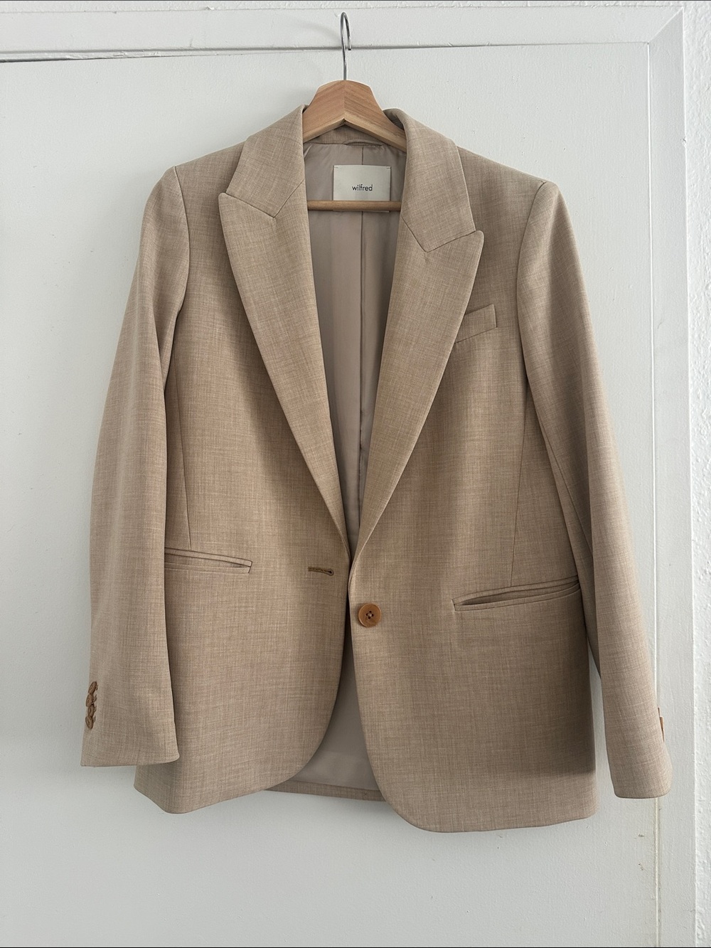 Wilfred Taupe Single-Button Tailored Blazer